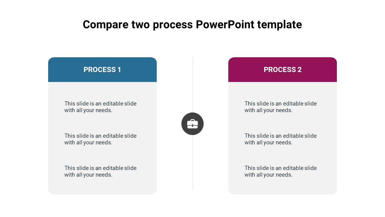 Compare two process PowerPoint template